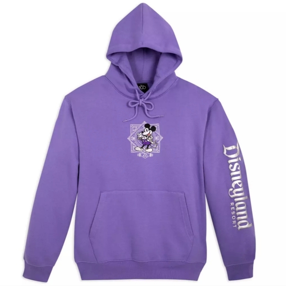DISNEYLAND DISNEY 100 MICKEY AND FRIENDS PURPLE PULLOVER HOODIE - Picture 3 of 7